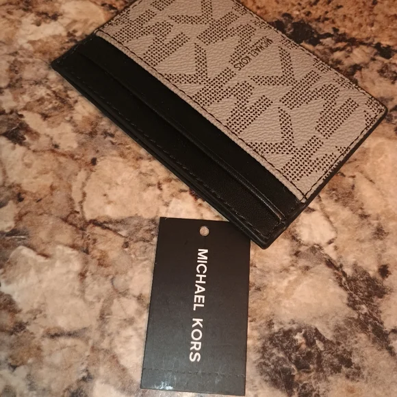 Michael Kors Black and Grey Wallet Card Holder Nwt - Picture 3 of 6